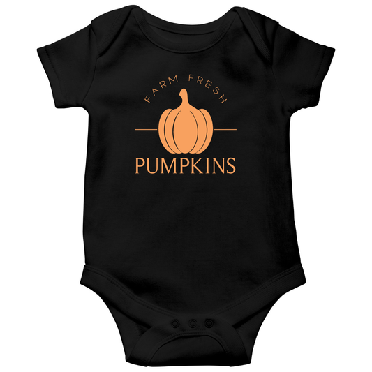 Farm Fresh Pumpkins Baby Bodysuits | Black