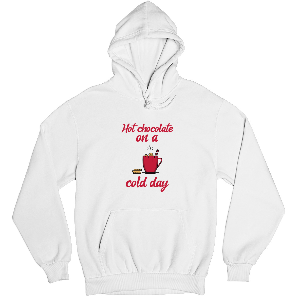 Hot Chocolate on a Cold Day Unisex Hoodie | White