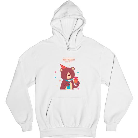 Happy (social distanced) birthday for me  Unisex Hoodie | White