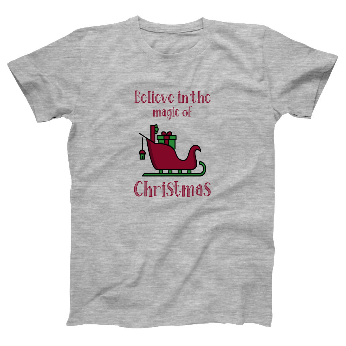 Believe in the Magic of Christmas Women's T-shirt | Gray