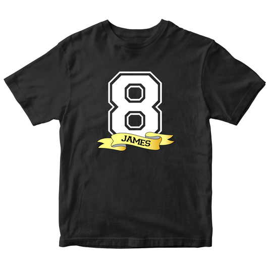 Eighth Birthday Kids T-shirt | Black