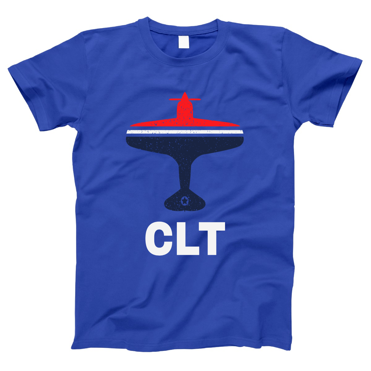 Fly Charlotte CLT Airport Women's T-shirt | Blue