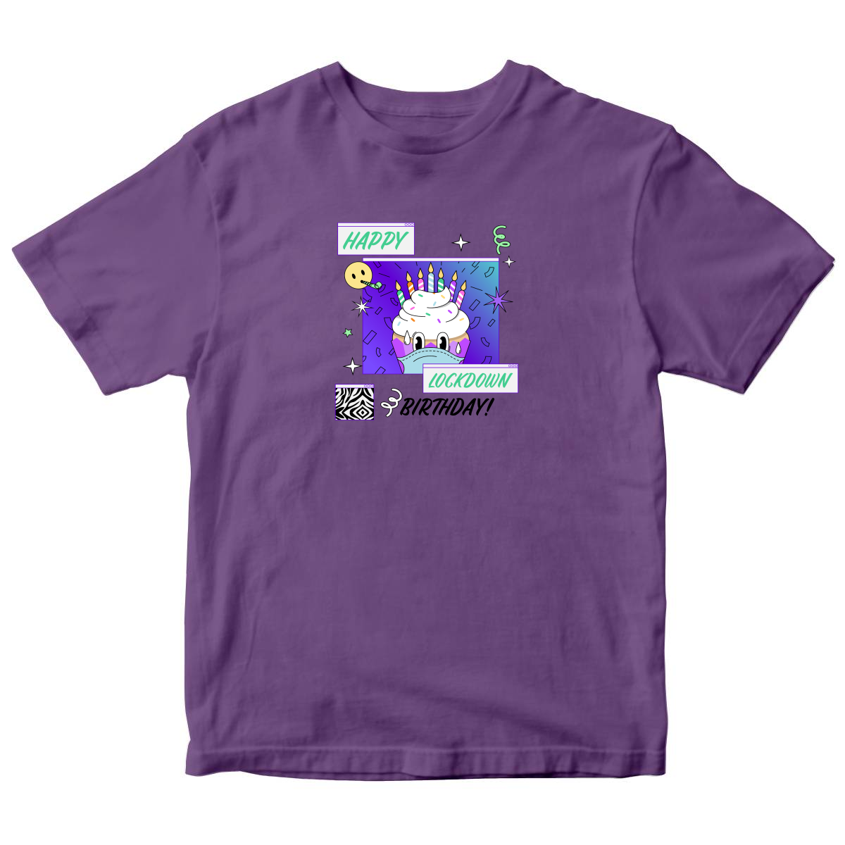 Happy Lock-down Birthday Toddler T-shirt | Purple