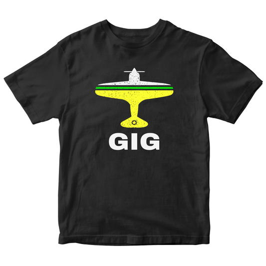 Fly Rio de Janerio GIG Airport Kids T-shirt | Black