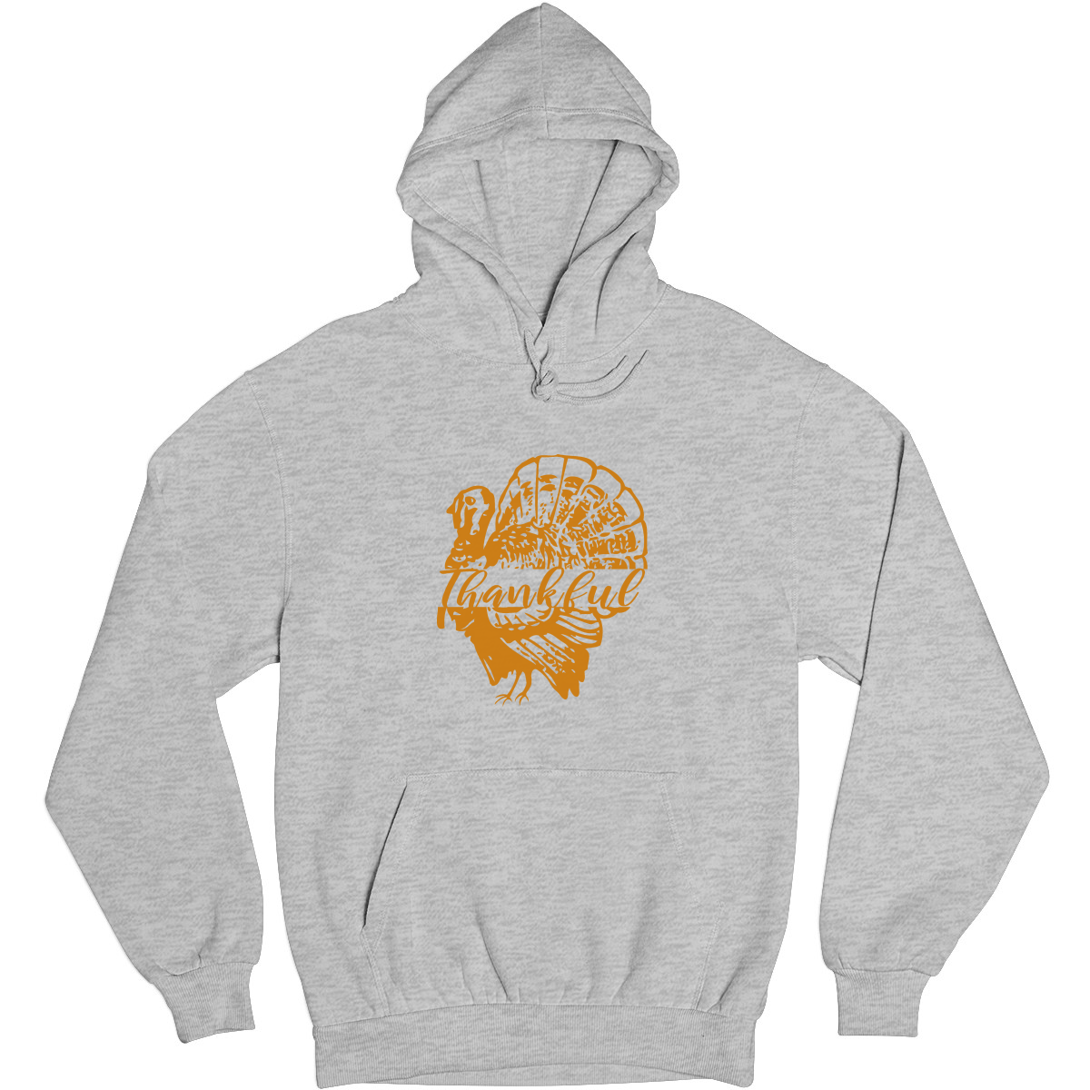 Thankful Turkey Unisex Hoodie | Gray