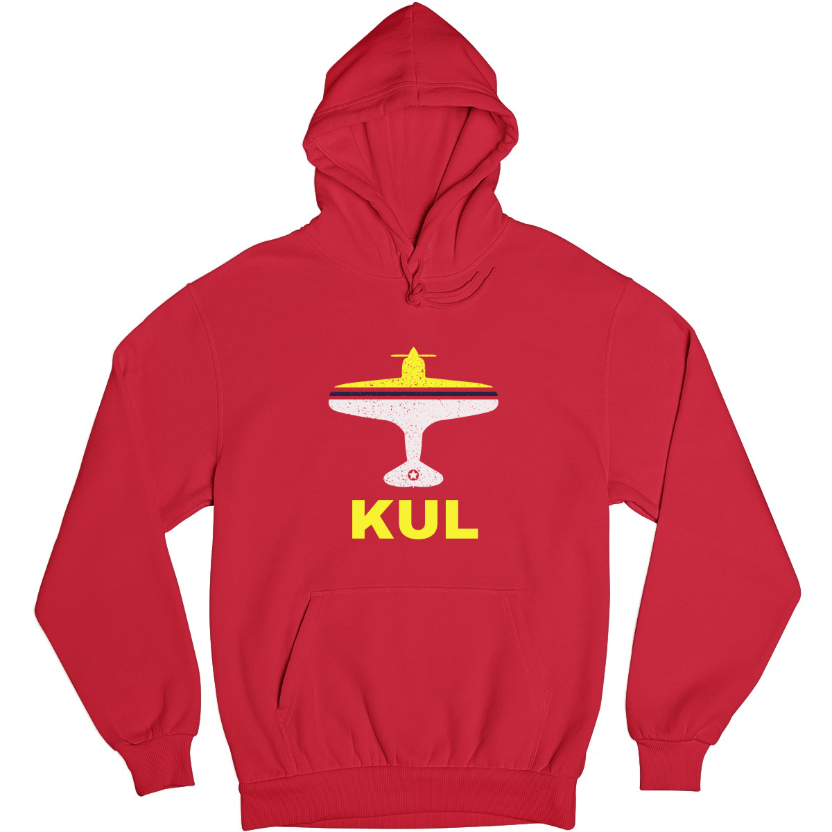 Fly Kuala Lumpur KUL Airport Unisex Hoodie | Red