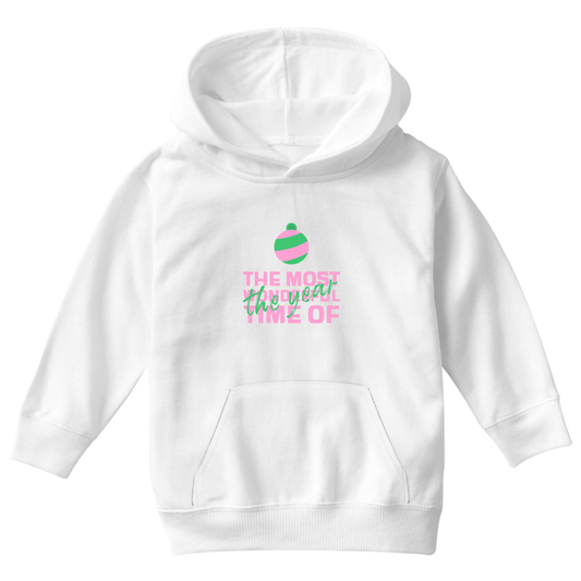 The Most Wonderful Time of the Year Kids Hoodie | White