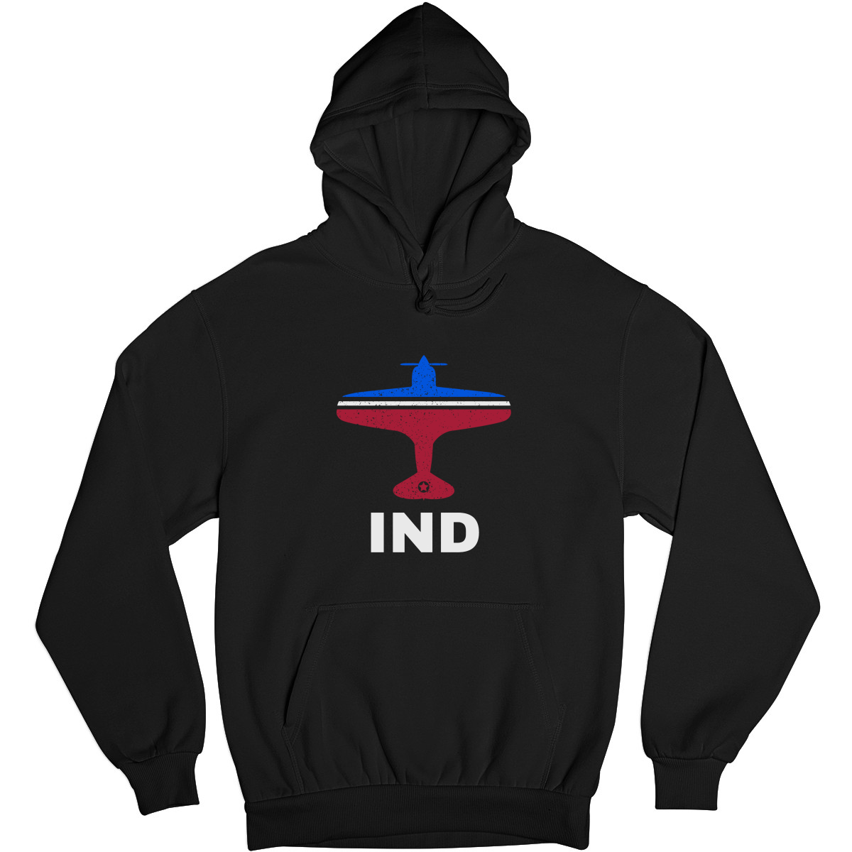 Fly Indianapolis IND Airport Unisex Hoodie | Black