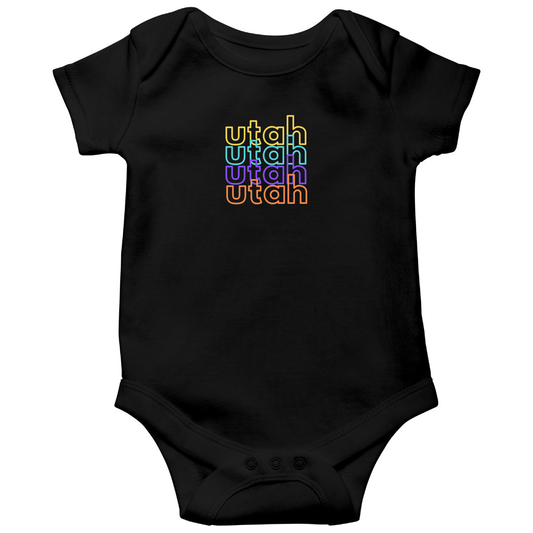Utah Baby Bodysuit | Black