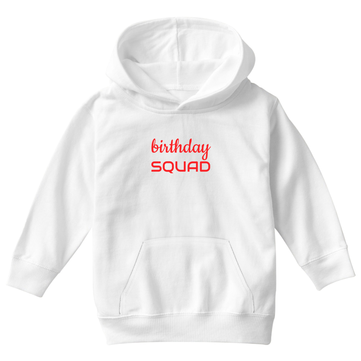 Birthday SQUAD Kids Hoodie | White