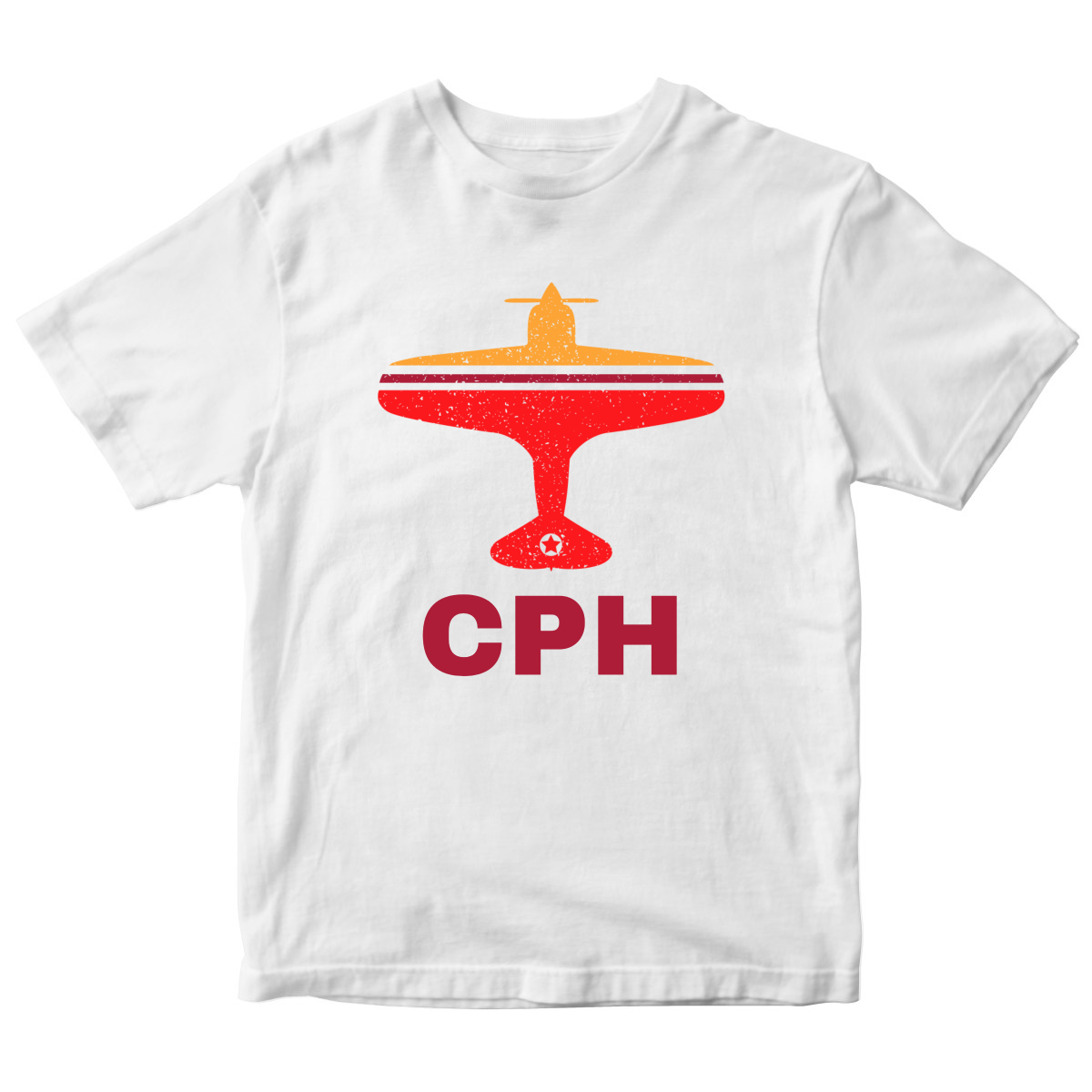 Fly Copenhagen CPH Airport Kids T-shirt | White