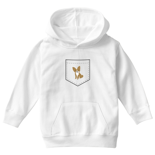 Adorable Chihuahua  Kids Hoodie | White