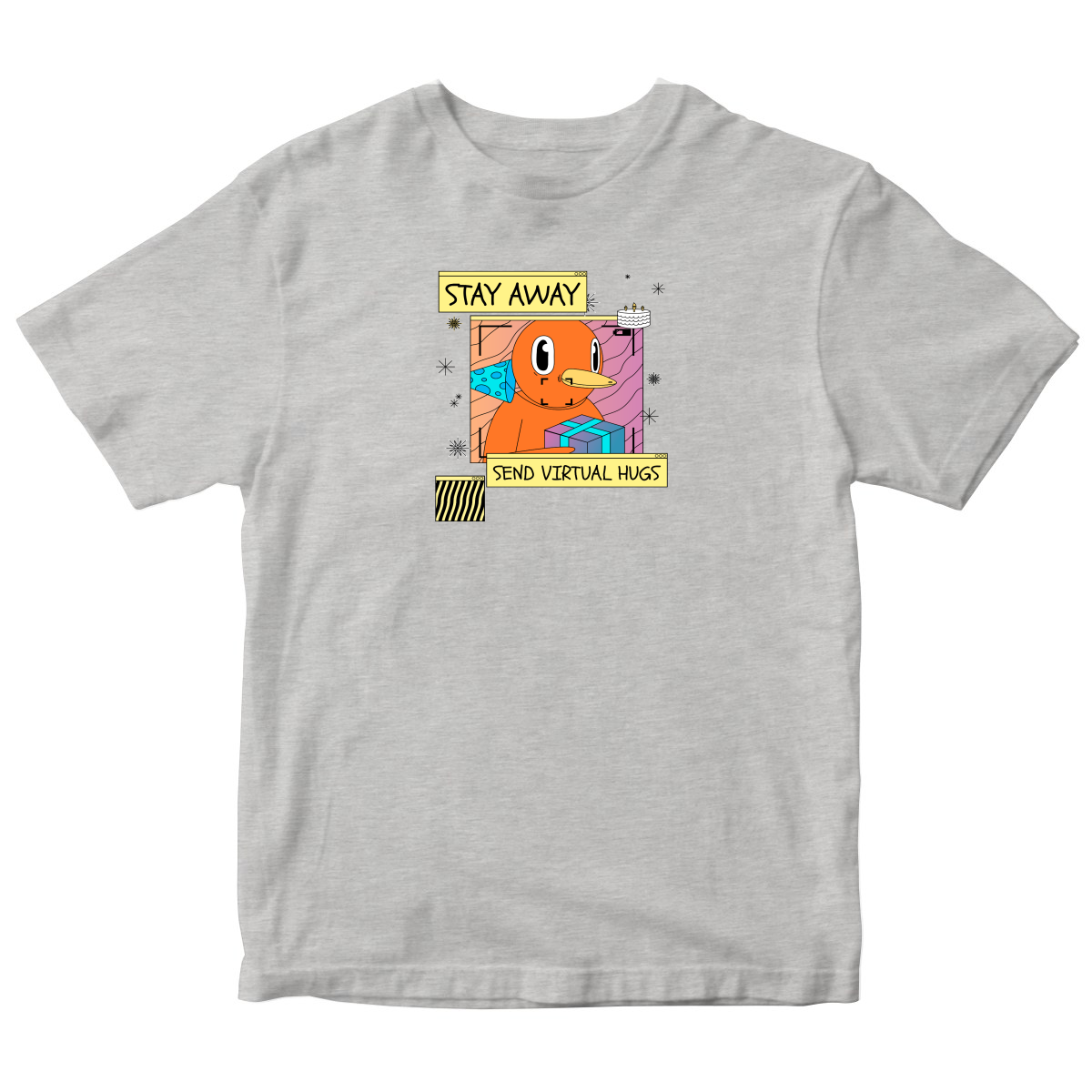 Stay Away Send Virtual Hugs Toddler T-shirt | Gray