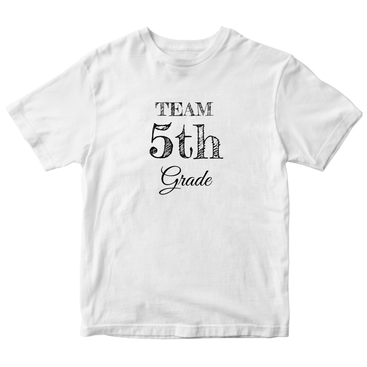 Team 5th Grade Kids T-shirt | White