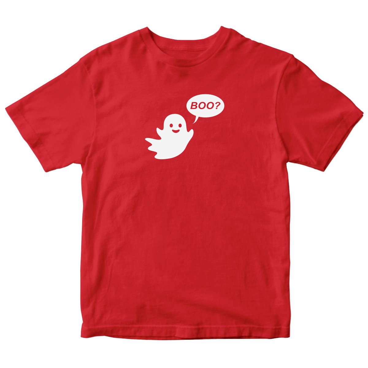 Cute Ghost Halloween Kids T-shirt | Red