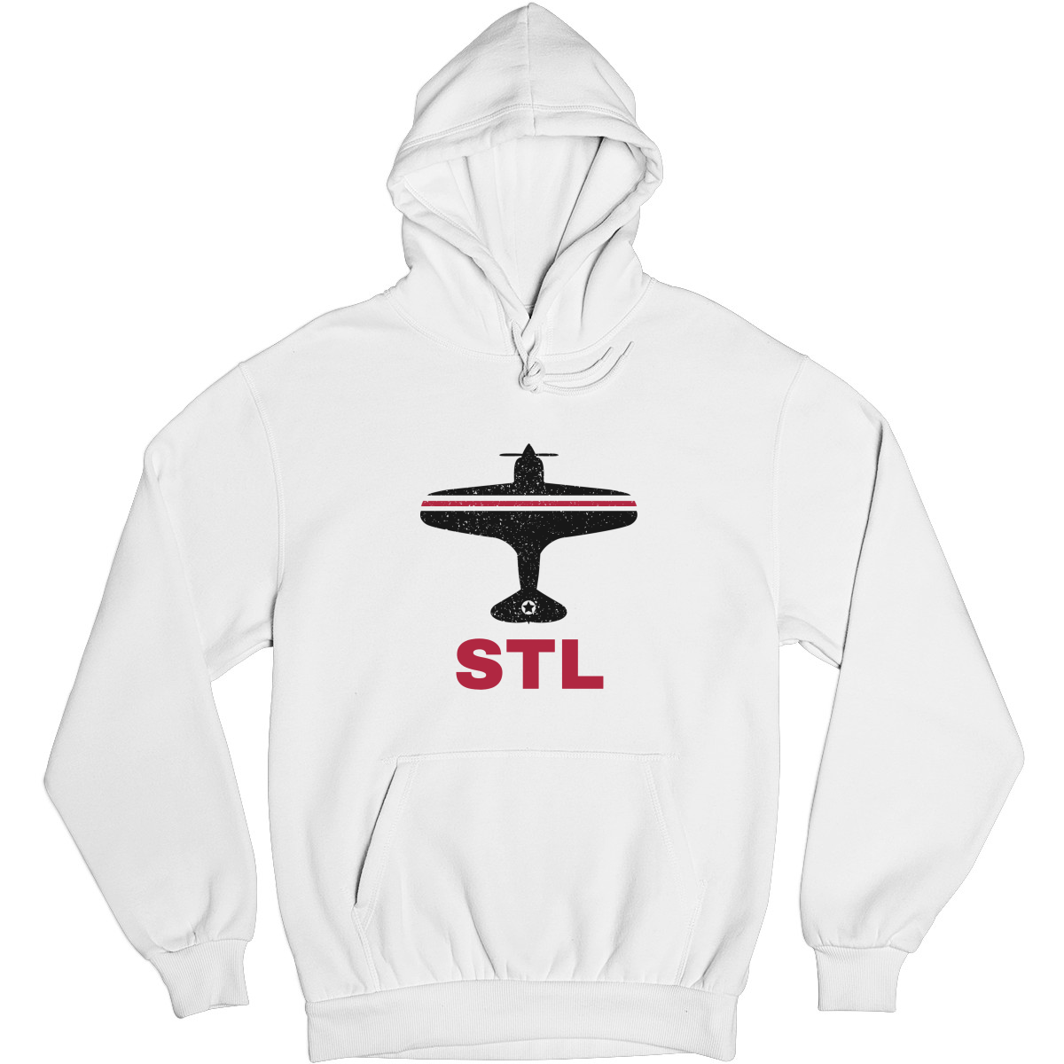 Fly St. Louis STL Airport Unisex Hoodie | White