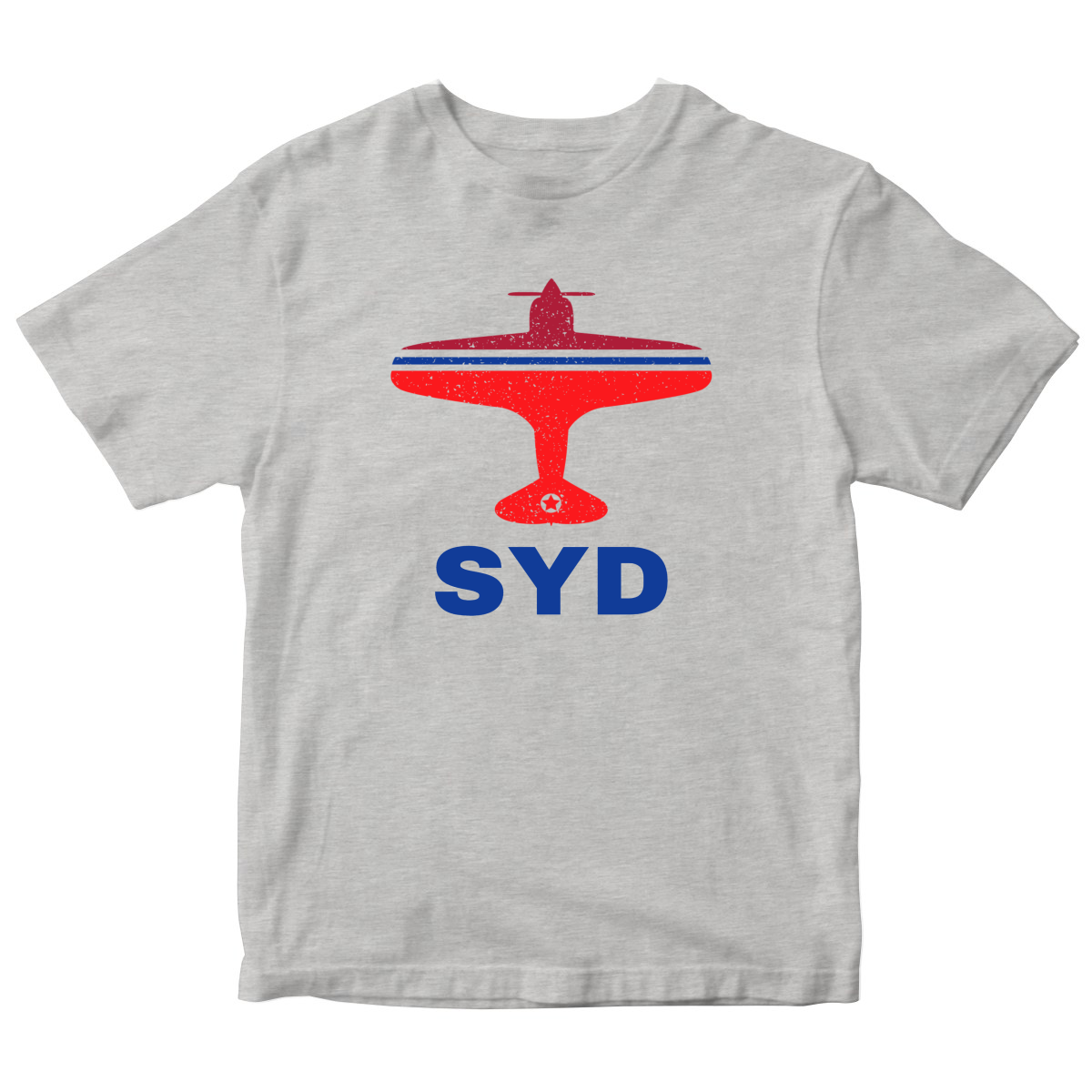 Fly Sydney SYD Airport  Kids T-shirt | Gray