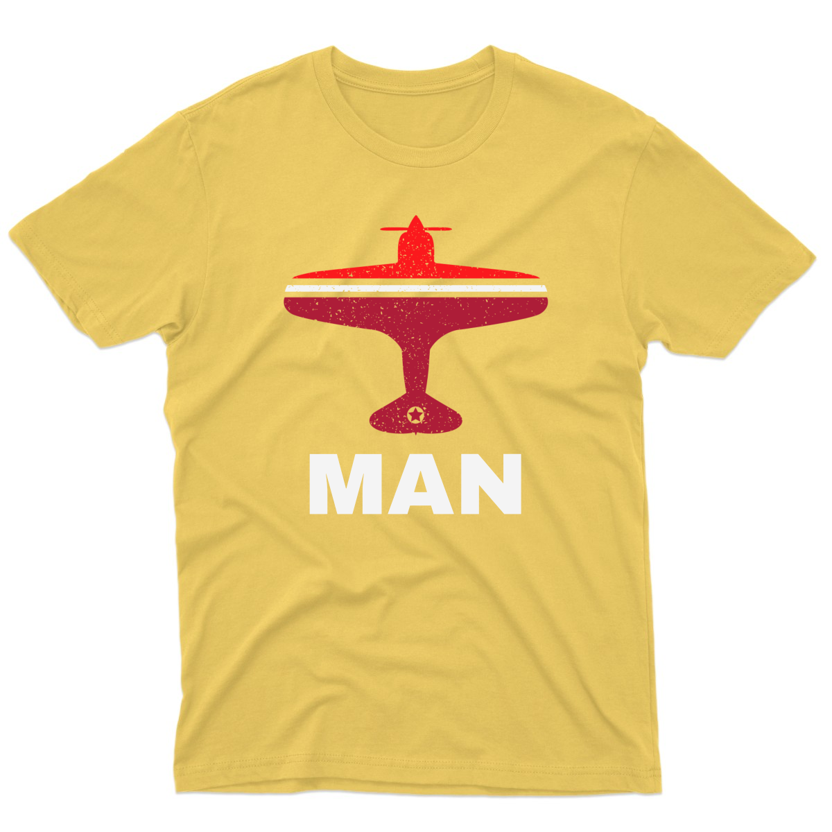 Fly Manchester MAN Airport Men's T-shirt | Yellow