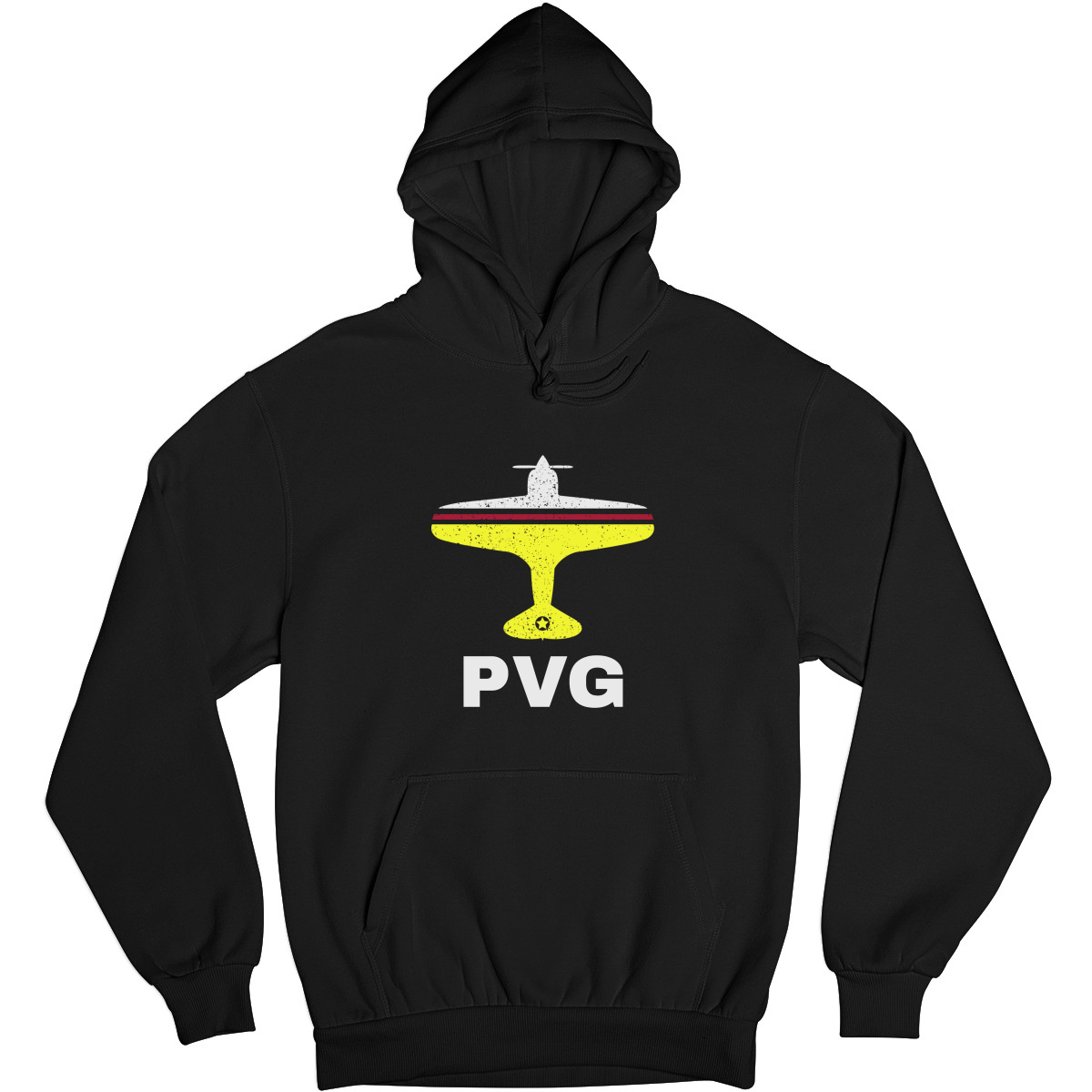 Fly Shanghai PVG Airport Unisex Hoodie | Black