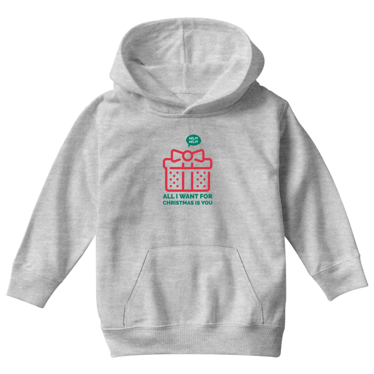 All I Want For Christmas Is You Kids Hoodie | Gray
