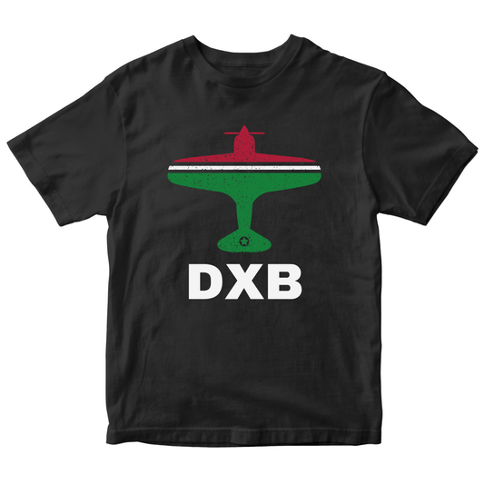 Fly Dubai DXB Airport Kids T-shirt | Black