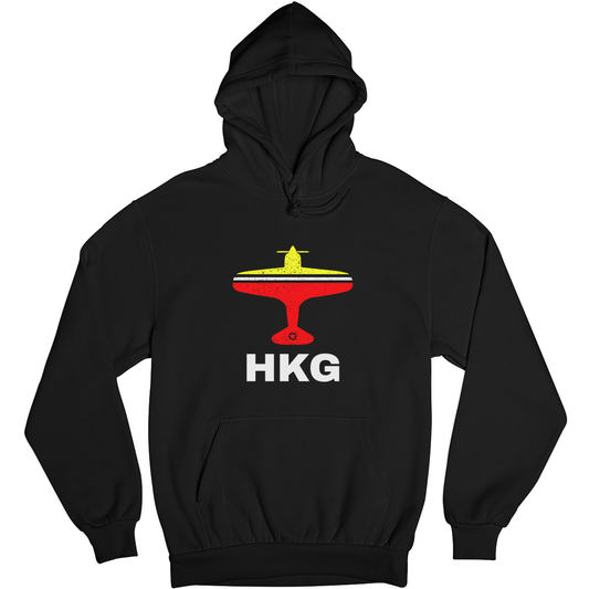 Fly Hong Kong HKG Airport Unisex Hoodie | Black