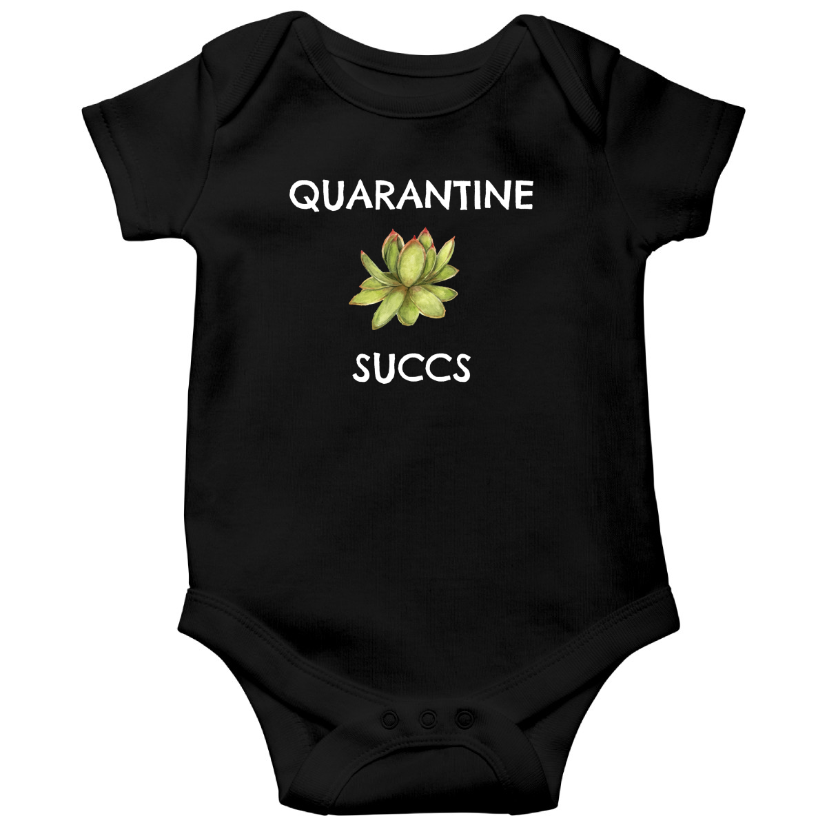 Quarantine Succs Baby Bodysuits | Black