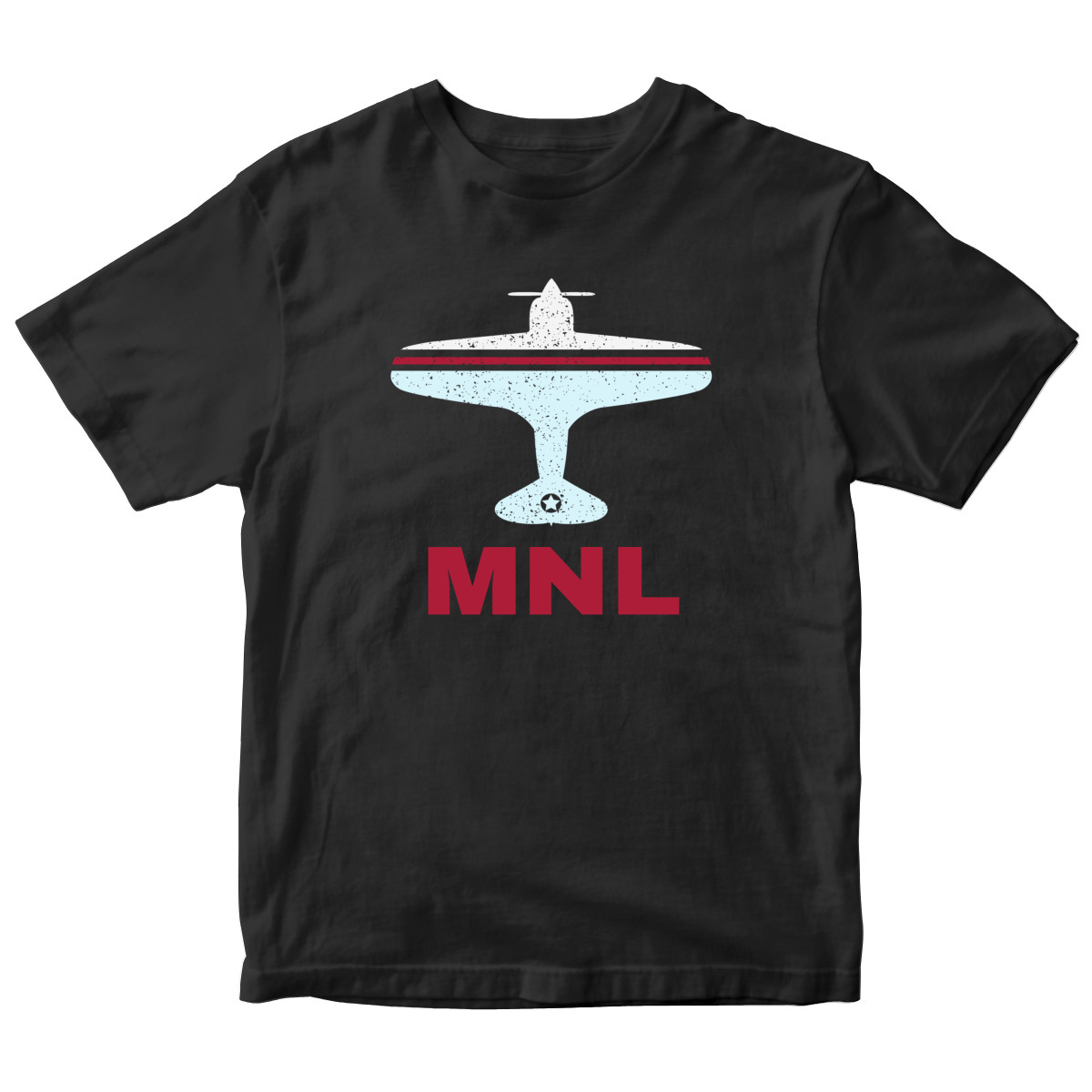 Fly Manila MNL Airport Kids T-shirt | Black