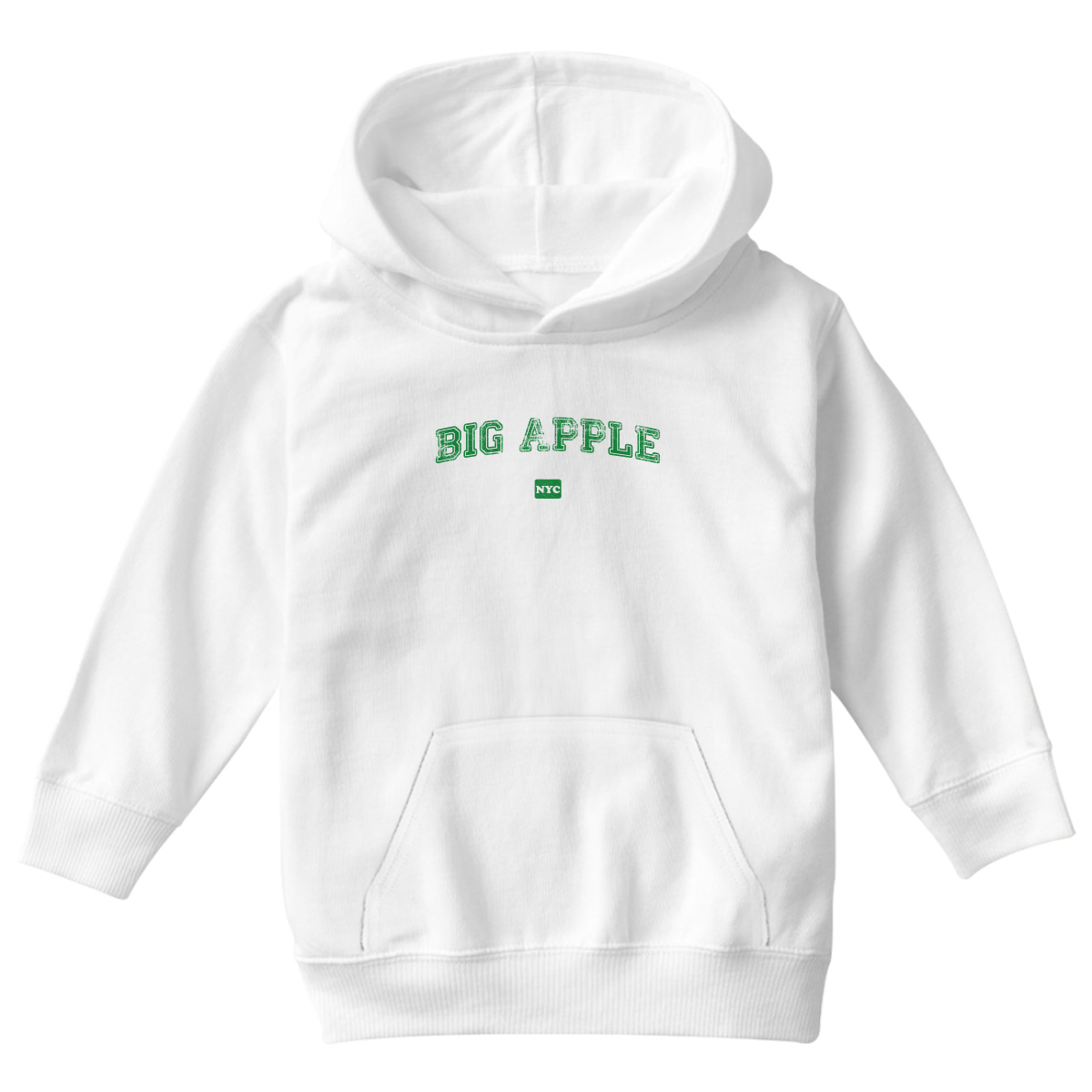 Big Apple Nyc Represent Kids Hoodie | White
