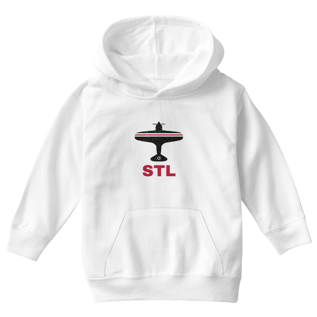 Fly St. Louis STL Airport Kids Hoodie | White