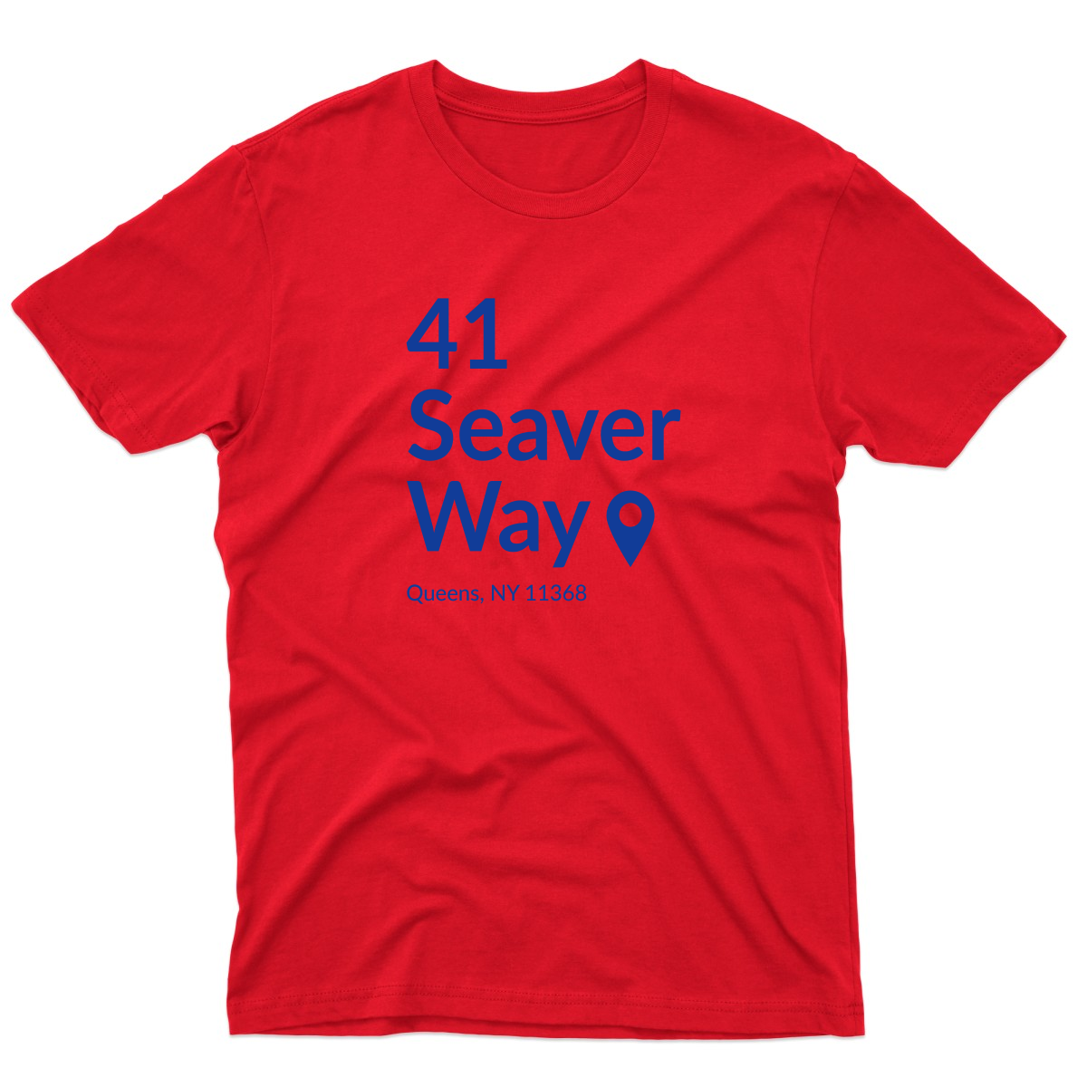 New York Baseball Stadium QNY Men's T-shirt | Red