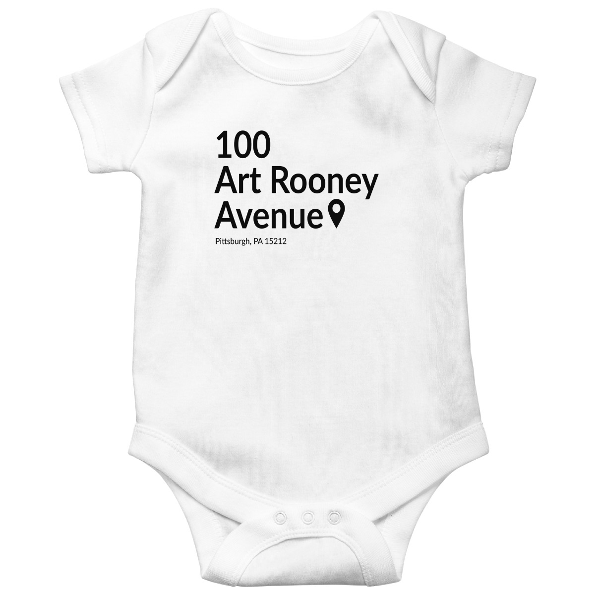 Pittsburgh Football Stadium Baby Bodysuits | White