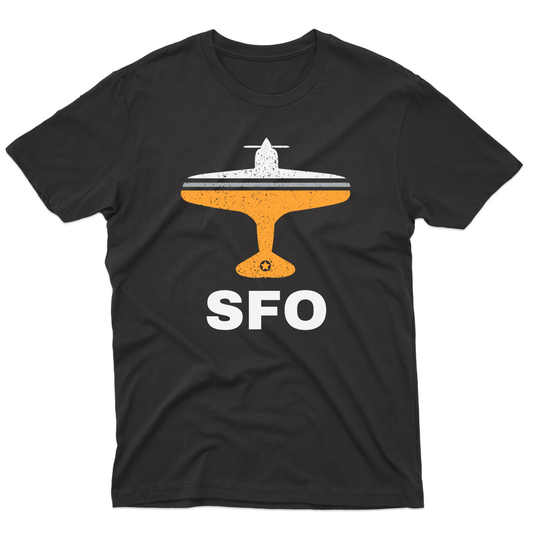 Fly San Francisco SFO Airport Men's T-shirt | Black