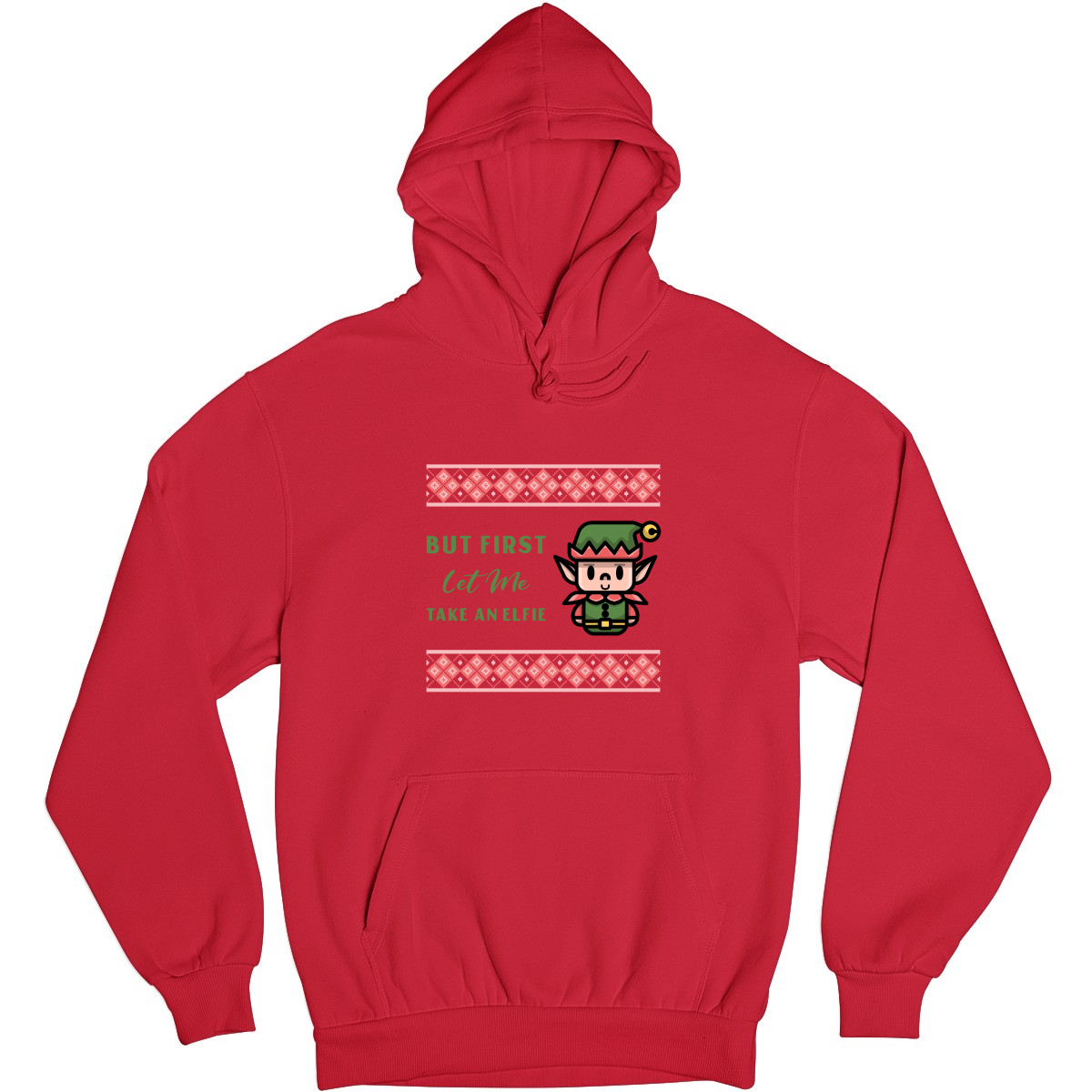 But First Let Me Take an Elfie Unisex Hoodie | Red