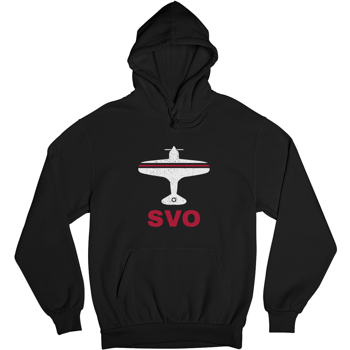 Fly Moscow SVO Airport Unisex Hoodie | Black
