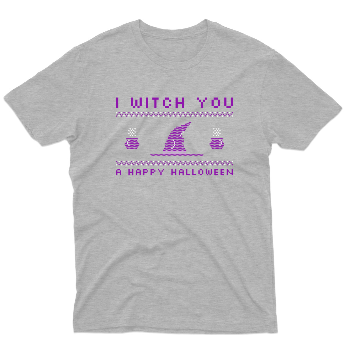 I Witch You a Happy Halloween Men's T-shirt | Gray
