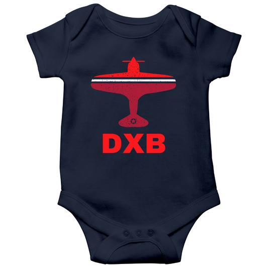 Fly Dubai DXB Airport Baby Bodysuits | Navy