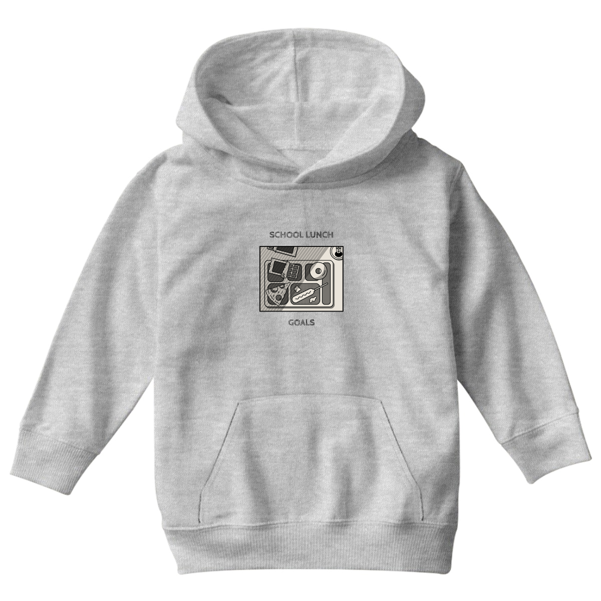 School Lunch Goals Kids Hoodie | Gray