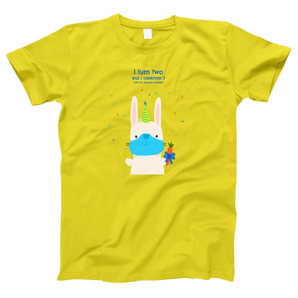 I turn two and I celebrate it with my favorite humans  Women's T-shirt | Yellow