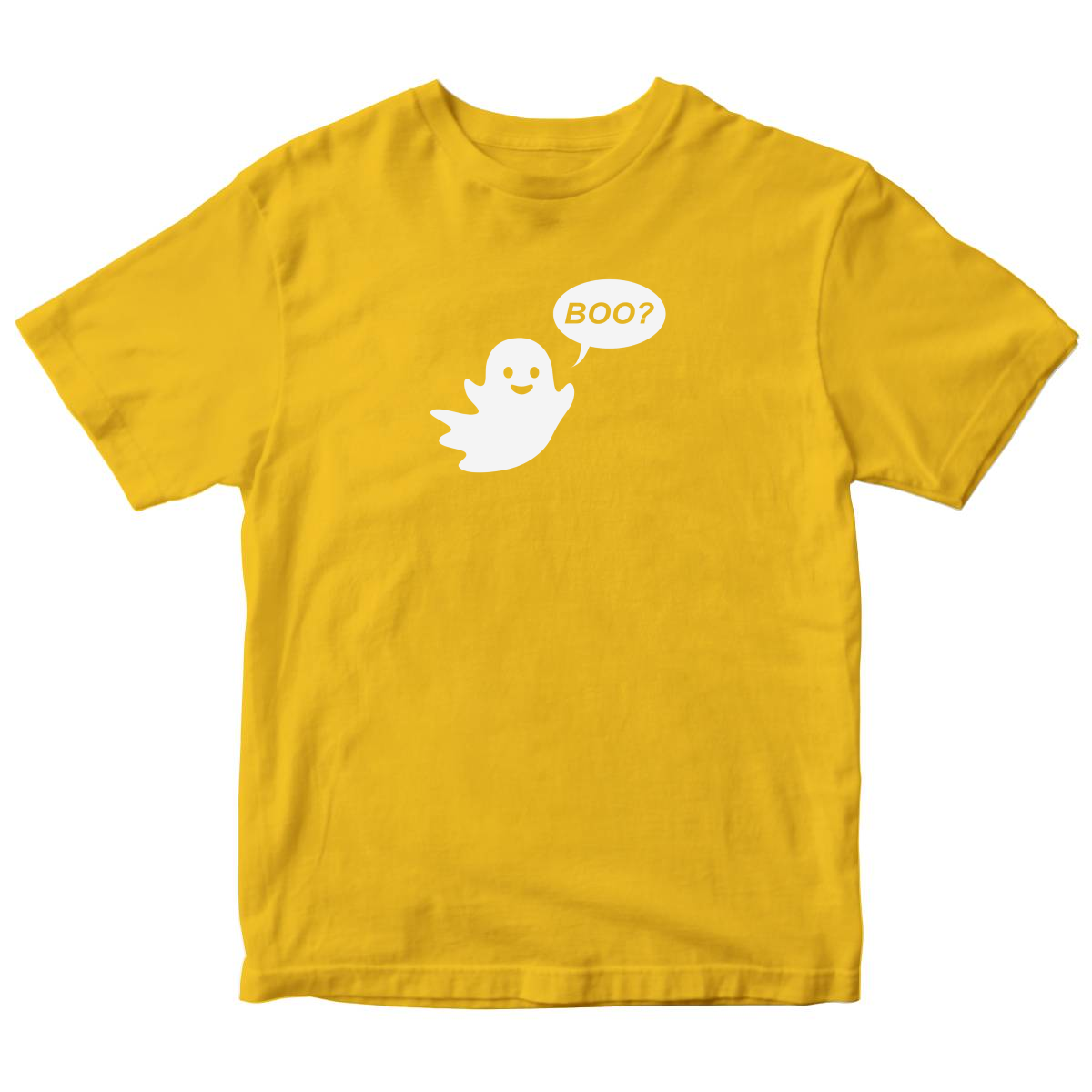 Cute Ghost Halloween Kids T-shirt | Yellow