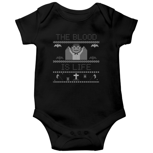 The Blood Is Life Baby Bodysuits | Black