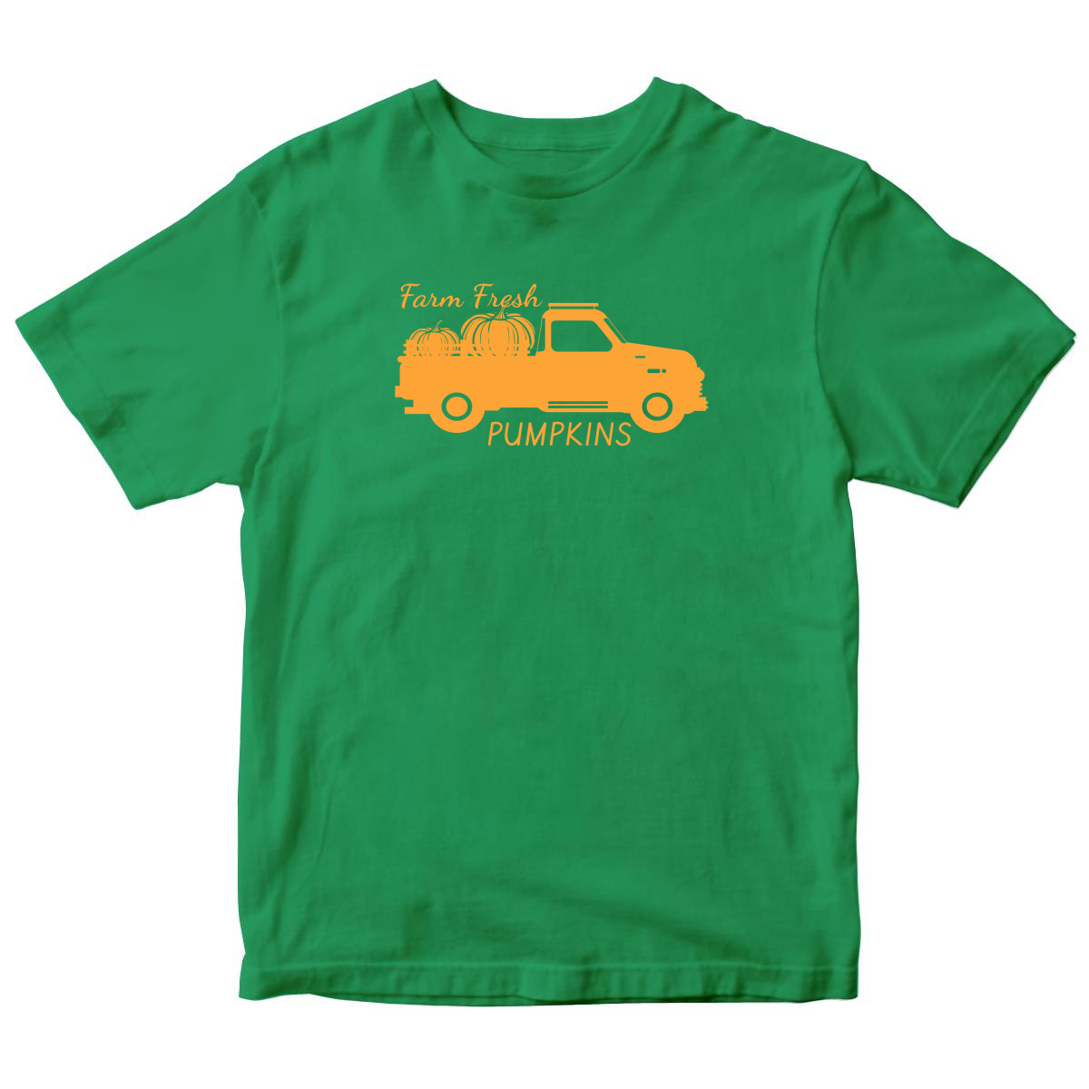 Farm Fresh Pumpkins Kids T-shirt | Green