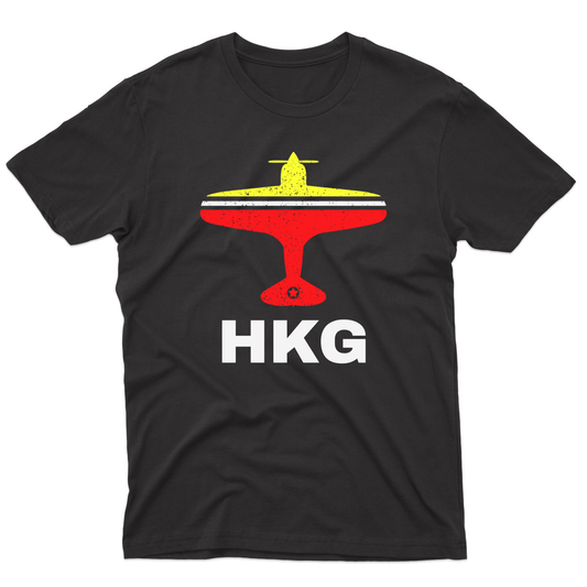 Fly Hong Kong HKG Airport Men's T-shirt | Black