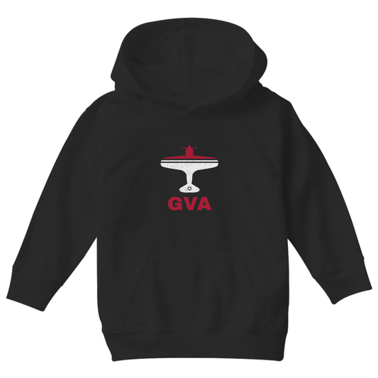 Fly Geneva GVA Airport Kids Hoodie | Black