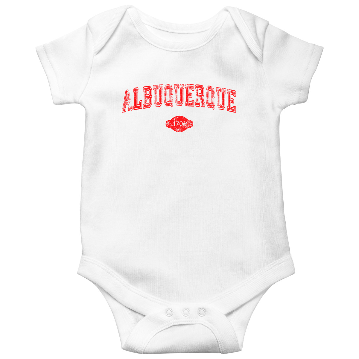 Albuquerque 1706 Represent Baby Bodysuits | White