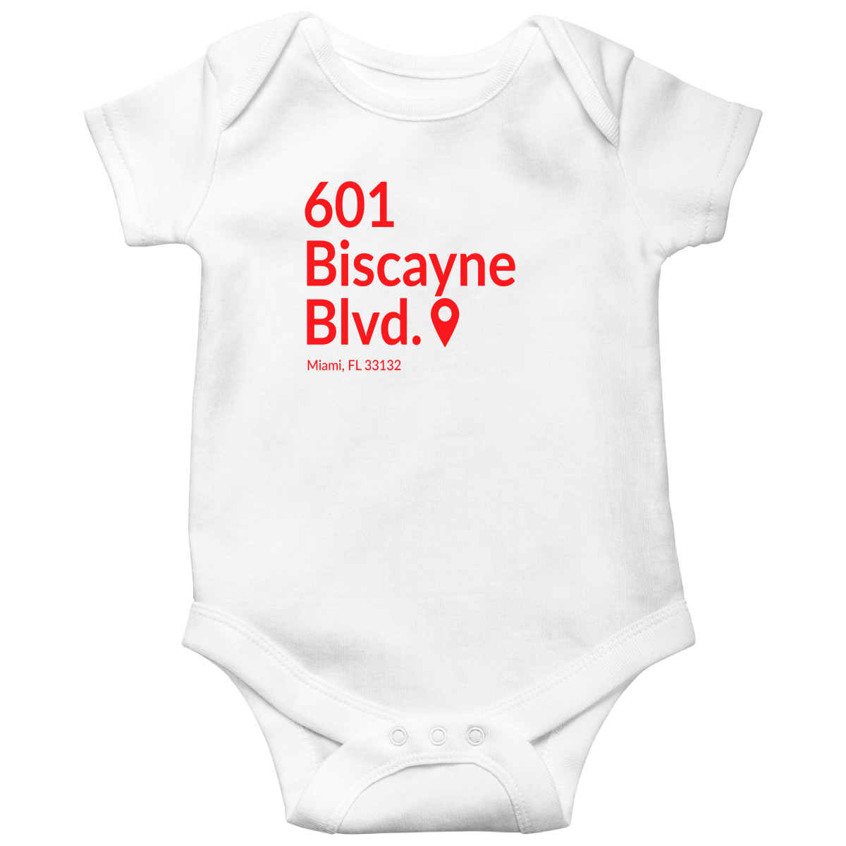 Miami Basketball Stadium  Baby Bodysuits | White