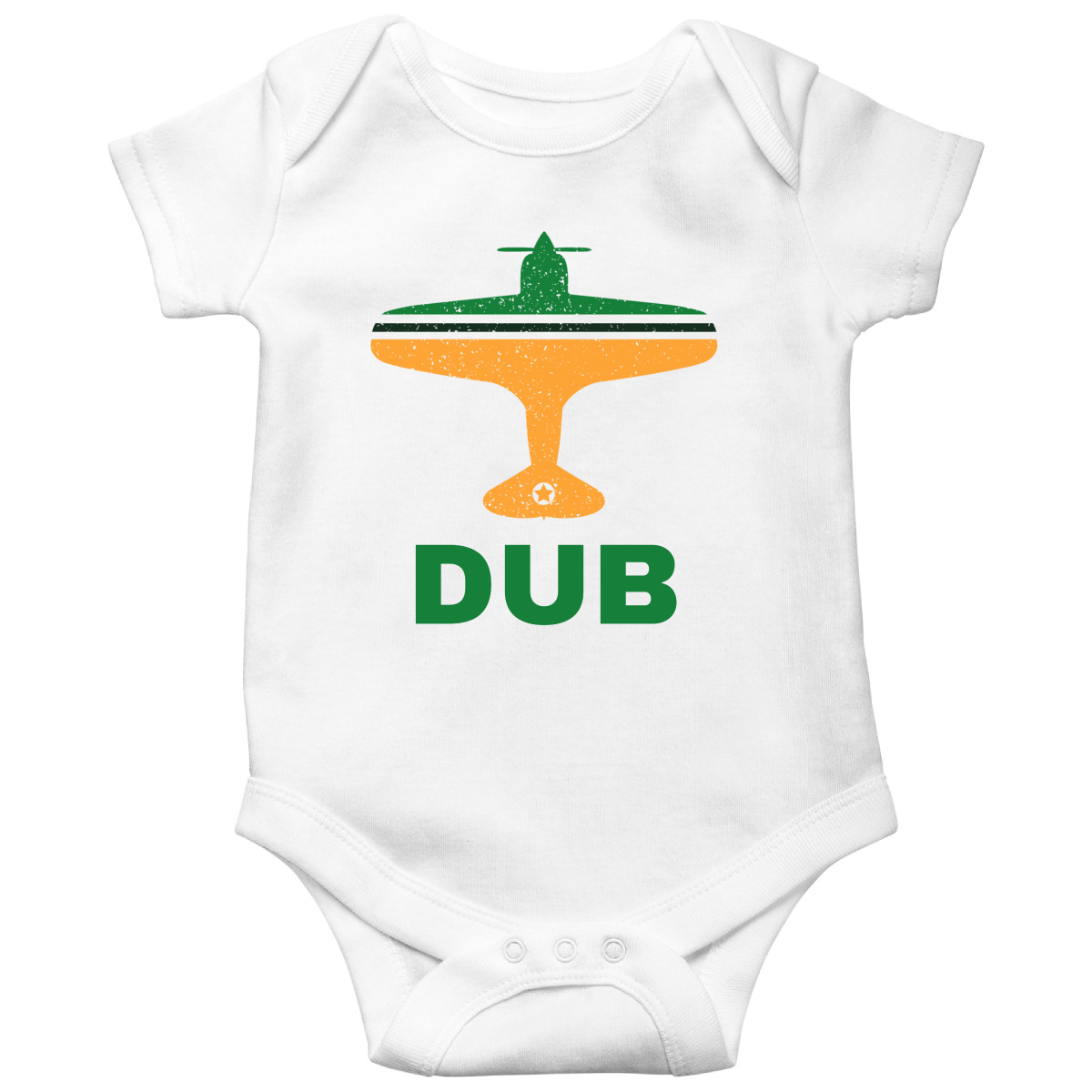 Fly Dublin DUB Airport  Baby Bodysuits | White