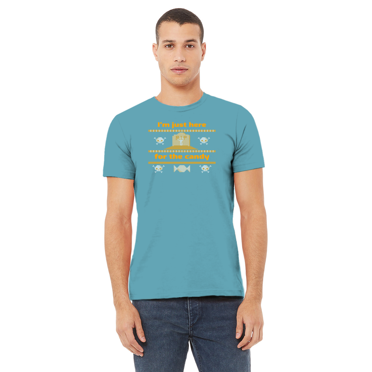 I'm Just Here For the Candy Men's T-shirt | Turquoise