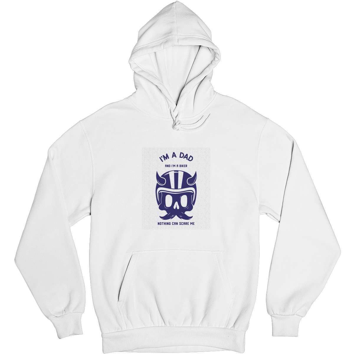 I'm a dad and a biker Unisex Hoodie | White