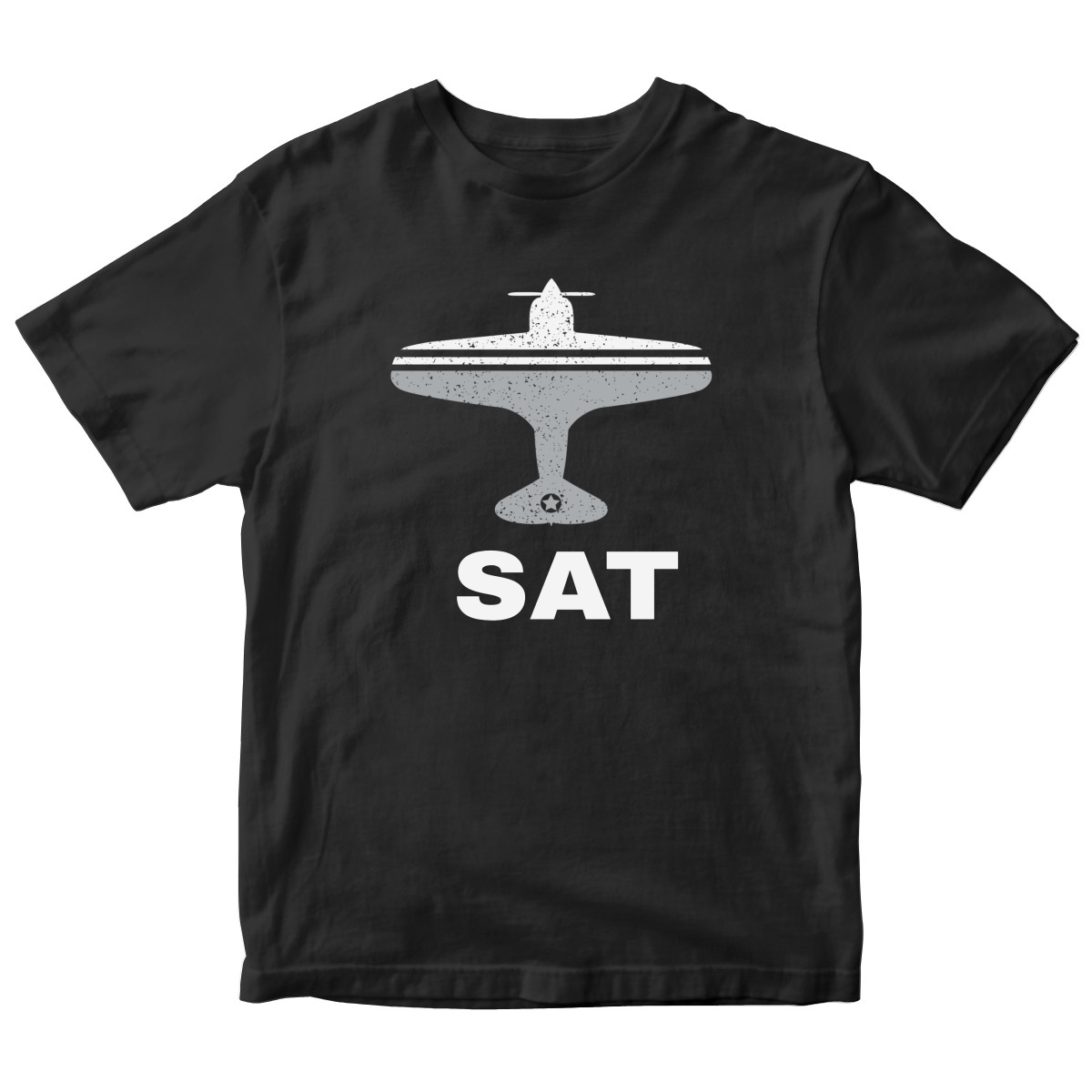 Fly San Antonio SAT Airport  Kids T-shirt | Black